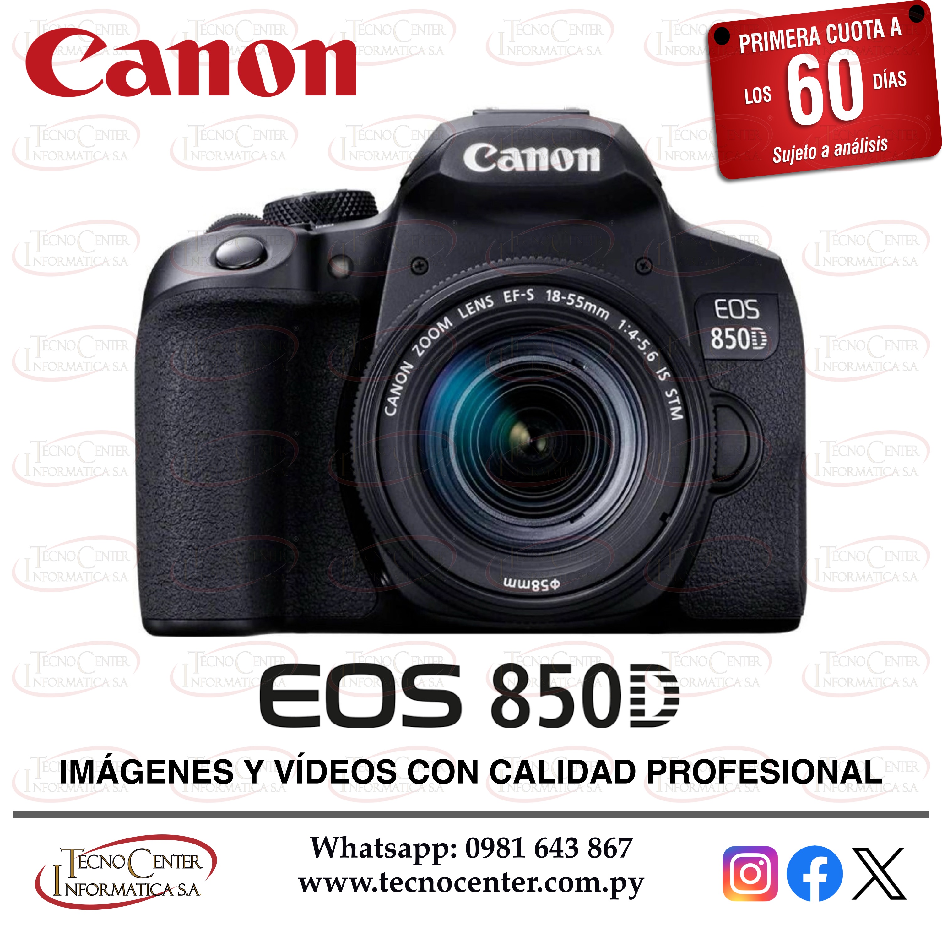 Cámara Canon EOS 850D Kit 18-55mm